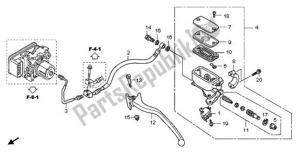 Toutes les pièces pour le Maître-cylindre De Frein Arrière du Honda NSS 250A 2011