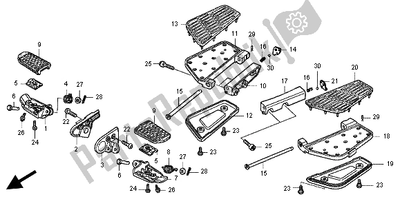 Tutte le parti per il Passo del Honda GL 1800 2012