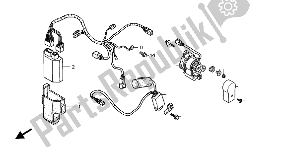 Todas as partes de C. D. I. Unidade E Servo Motor do Honda CR 125R 2006