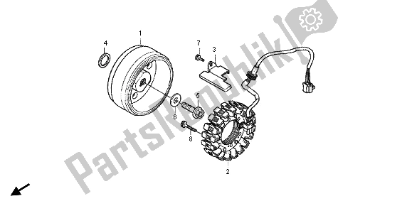 All parts for the Generator of the Honda VT 750C2B 2012