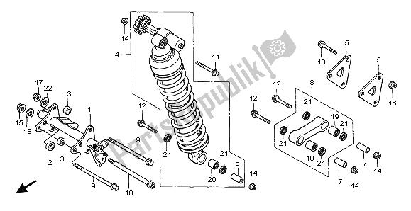 Tutte le parti per il Cuscino Posteriore del Honda XL 1000V 2003