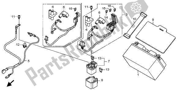 All parts for the Battery of the Honda CB 600 FA Hornet 2009