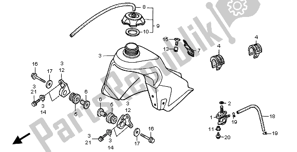 Todas las partes para Depósito De Combustible de Honda CR 80 RB LW 1996