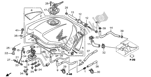 Alle onderdelen voor de Benzinetank van de Honda ST 1300 2009