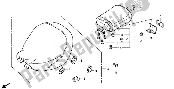 All parts for the Seat of the Honda VT 750 CA 2008