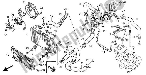 Todas las partes para Radiador de Honda CB 1000F 1995