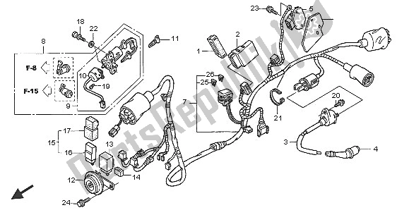 Tutte le parti per il Cablaggio del Honda NES 150 2005