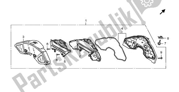 Todas las partes para Metro (kmh) de Honda CB 1000 RA 2011