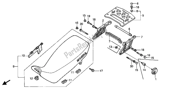 Tutte le parti per il Posto A Sedere del Honda NX 650 1991