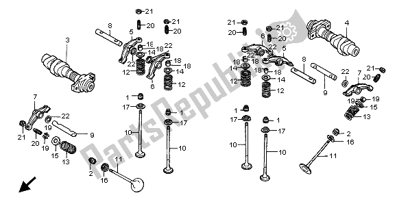 All parts for the Camshaft & Valve of the Honda VT 750C 1999