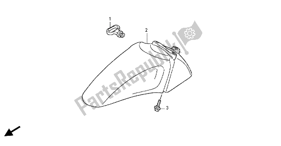 Todas las partes para Guardabarros Delantero de Honda SH 125R 2012