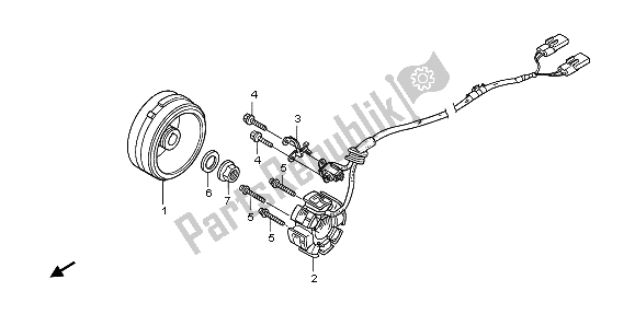 All parts for the Generator of the Honda CRF 150R SW 2009