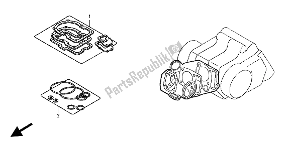 All parts for the Eop-1 Gasket Kit A of the Honda TRX 90 2012