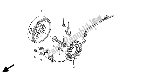 Tutte le parti per il Generatore del Honda TRX 400 EX Sportrax 2006