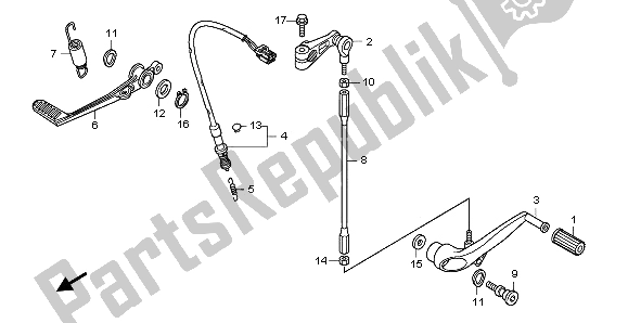 Todas as partes de Pedal do Honda CBR 1000 RR 2009