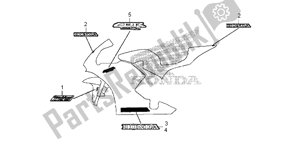 All parts for the Mark (1) of the Honda CBR 600 RA 2013