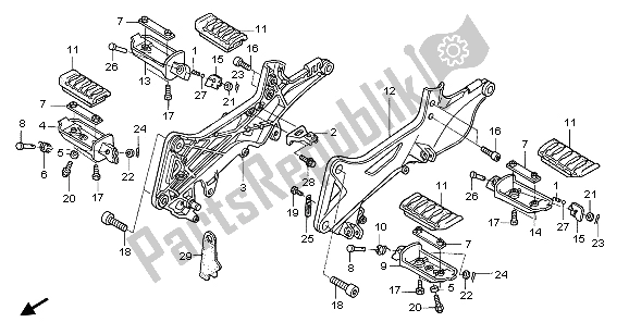 Tutte le parti per il Passo del Honda ST 1300A 2007