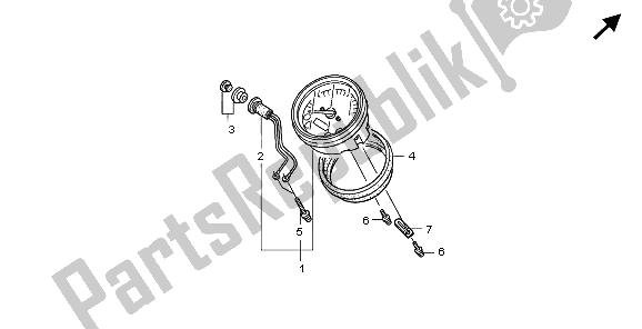 All parts for the Meter (kmh) of the Honda VT 750C 2009