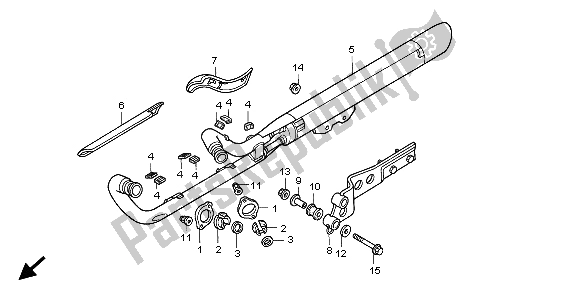 Tutte le parti per il Silenziatore Di Scarico del Honda VT 750C 1999