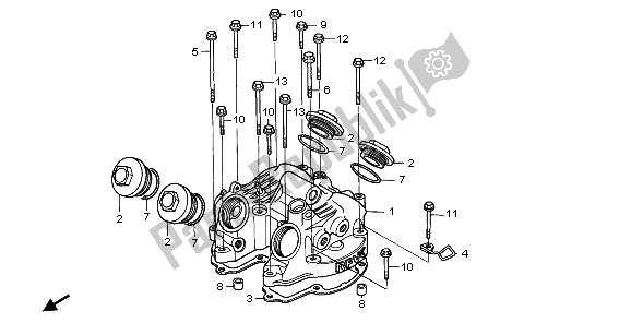 All parts for the Cylinder Head Cover of the Honda NX 650 1995