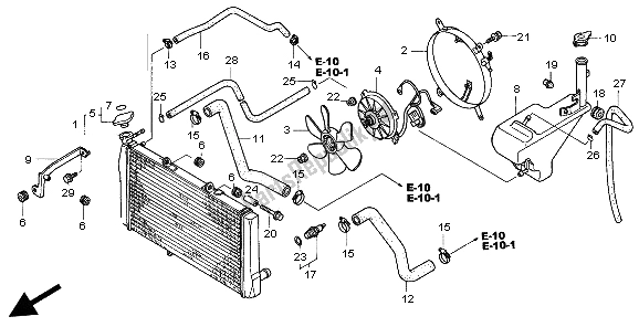 Toutes les pièces pour le Radiateur du Honda CBR 1100 XX 1998