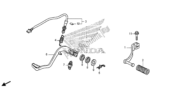 Alle onderdelen voor de Pedaal van de Honda CRF 250M 2015