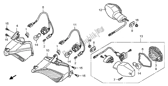 All parts for the Winker of the Honda CBF 1000 FS 2011