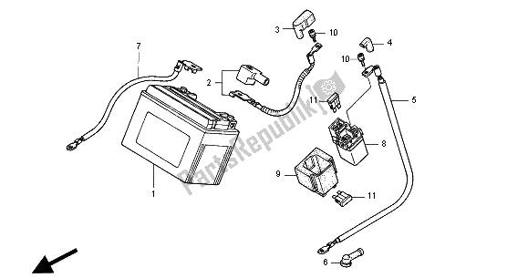 Tutte le parti per il Batteria del Honda VTR 1000F 2000