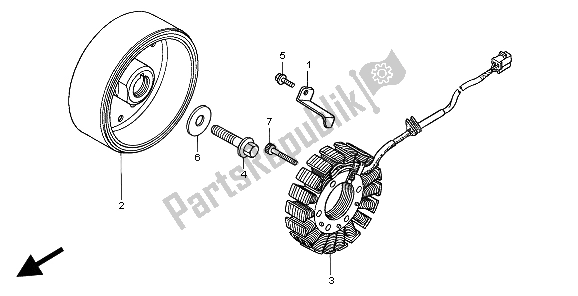 All parts for the Generator of the Honda CBR 600F 1999