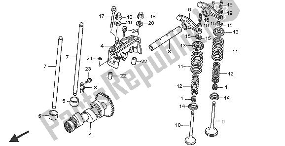 All parts for the Camshaft & Valve of the Honda TRX 350 FE Fourtrax 4X4 ES 2005