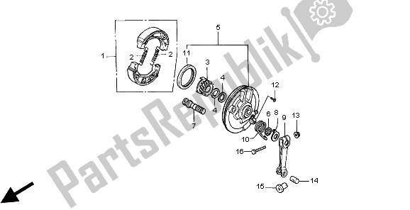 Todas las partes para Panel De Freno Delantero de Honda CG 125 1998