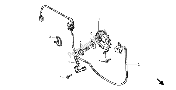 Todas las partes para Generador De Pulso de Honda VT 1100C3 1999