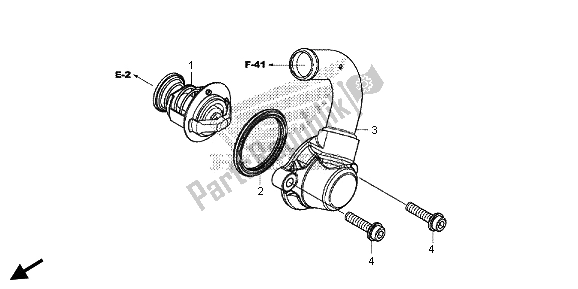 Toutes les pièces pour le Thermostat du Honda CBR 500 RA 2013