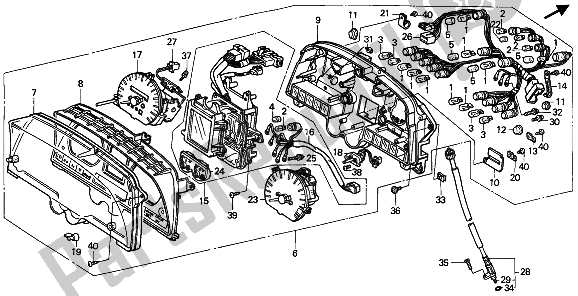 Wszystkie części do Metr (kmh) Honda GL 1500 SE 1991