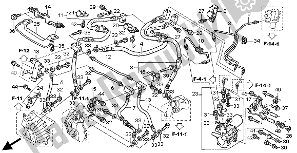 Tutte le parti per il Tubo Freno Anteriore del Honda ST 1300A 2003