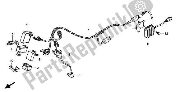 Todas las partes para Arnés De Cables de Honda TRX 300 EX Fourtrax 2004