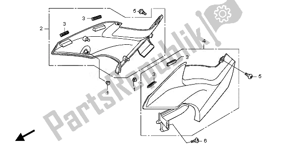 All parts for the Side Cover of the Honda CBF 1000 FTA 2010