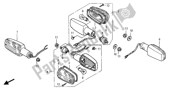 Tutte le parti per il Winker del Honda CB 600F Hornet 2001