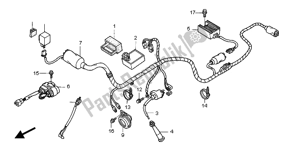 Todas as partes de Chicote De Fios E Bobina De Ignição do Honda XR 250R 1997