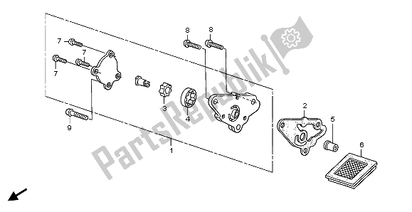 Todas as partes de Bomba De óleo do Honda CRF 70F 2009