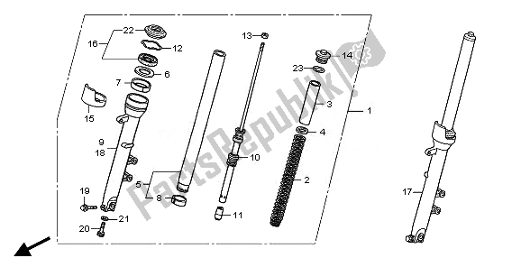 Todas las partes para Tenedor Frontal de Honda CBF 1000 TA 2010