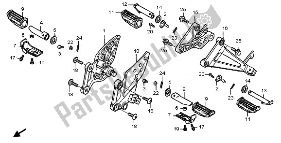 Tutte le parti per il Passo del Honda CBR 125 RW 2010