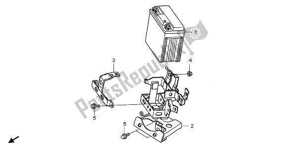 All parts for the Battery of the Honda NHX 110 WH 2010