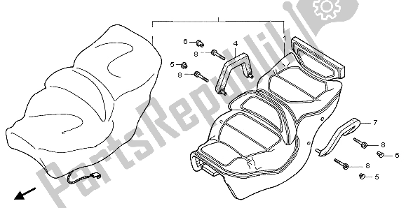 All parts for the Seat of the Honda GL 1500A 1995