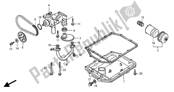 Todas las partes para Bomba De Aceite de Honda ST 1100A 2001