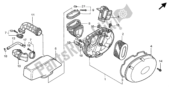 Tutte le parti per il Filtro Dell'aria del Honda VT 750C 1999