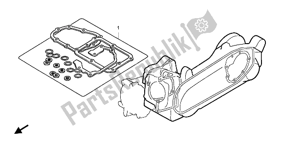 All parts for the Eop-2 Gasket Kit B of the Honda SH 125S 2008