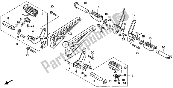 Tutte le parti per il Passo del Honda CB 250 1992