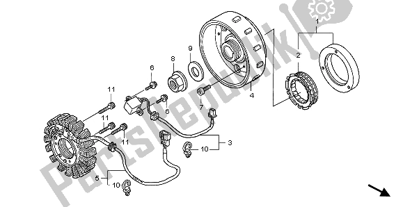 Todas las partes para Generador de Honda SH 150S 2008