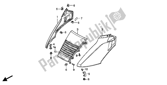 Todas las partes para Cubierta Superior Delantera de Honda CN 250 1 1994